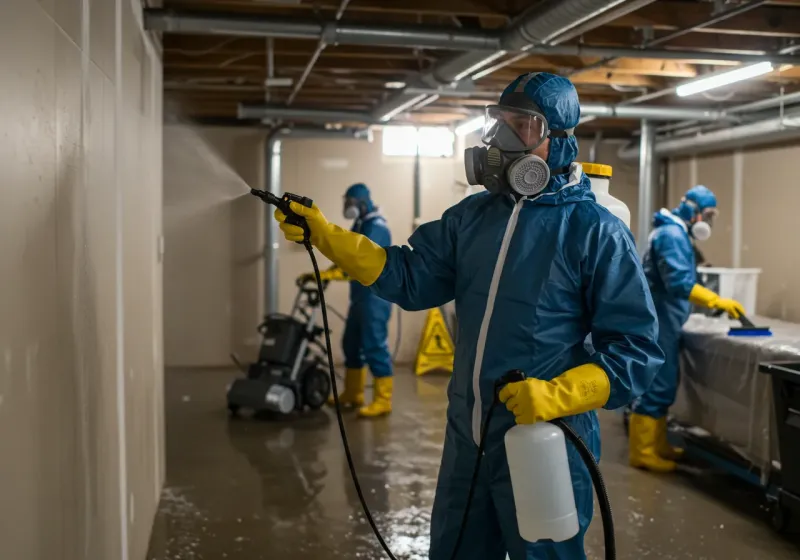 Basement Sanitization and Antimicrobial Treatment process in Transylvania County, NC